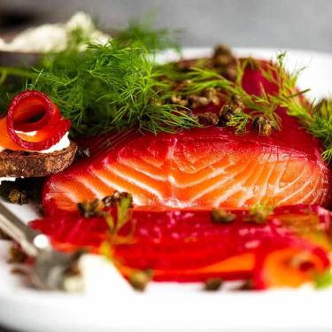 Paul\'s Gravlax z Lososa řepa a hruškovice