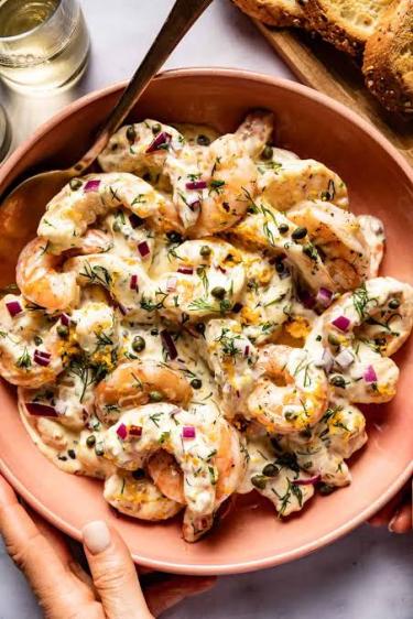 Krevetový salát Pečený česnek+Majonéza